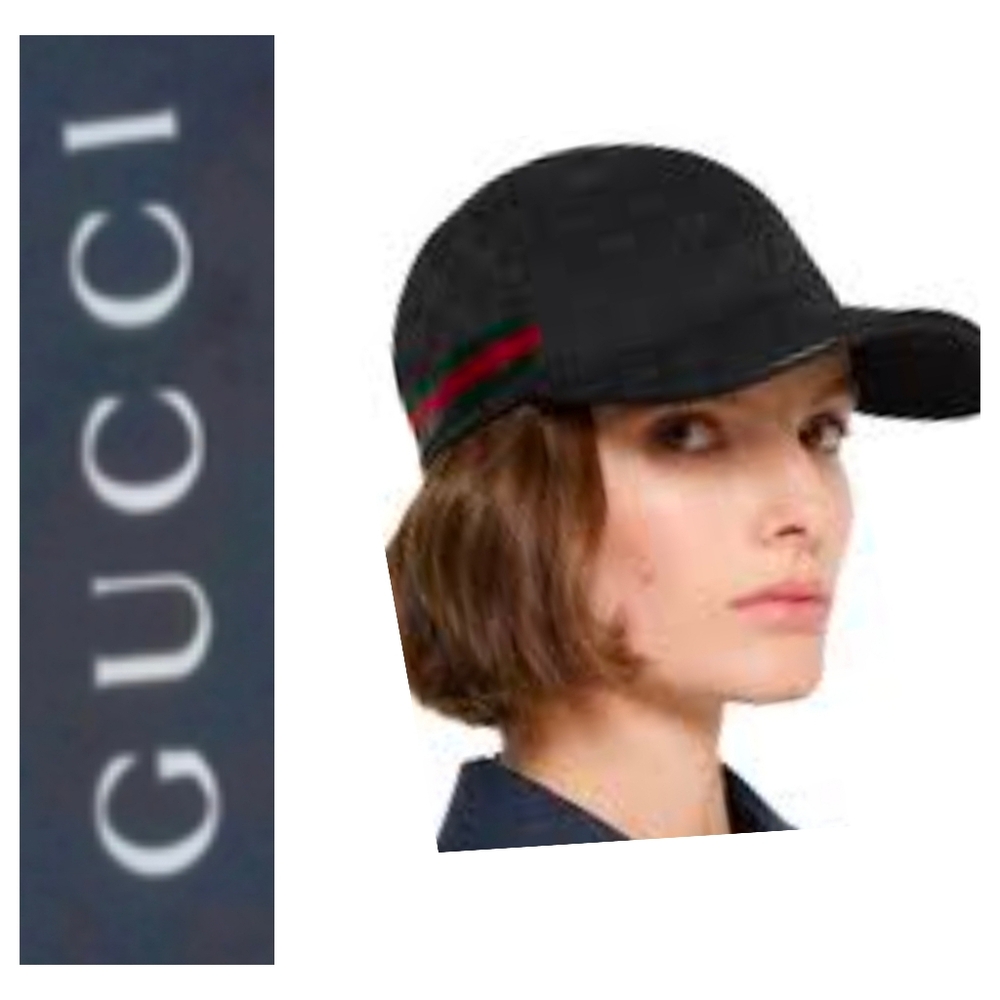 Gucci Black Monogram Baseball Cap Not Sure Of (UDED) AUTHENTICATION - Picture 3 of 12
